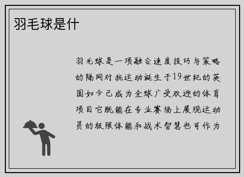 羽毛球是什